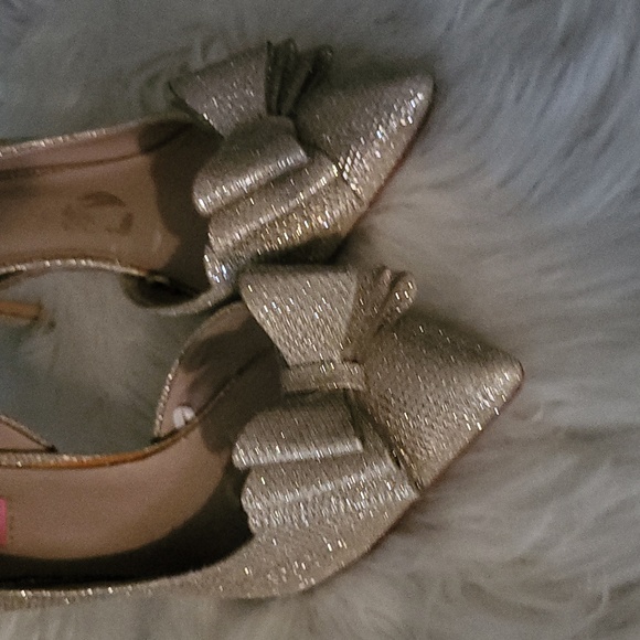 Betsey Johnson bling bling shiny PRINCE d'Orsay Pump - Picture 3 of 14